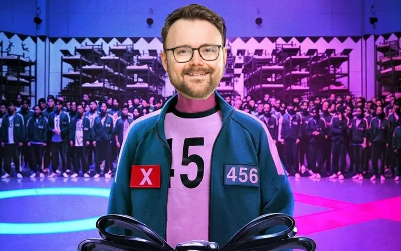 Ben edited into a game show line-up as player 456
